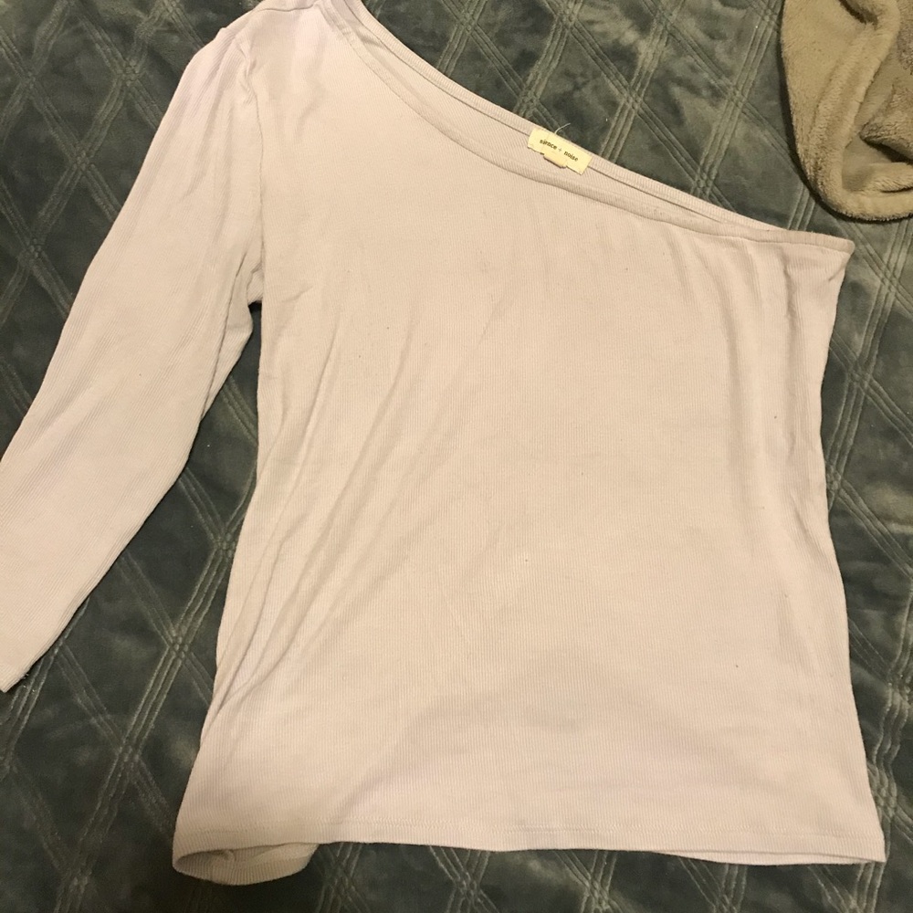 cropped urban outfitters one sleeve top